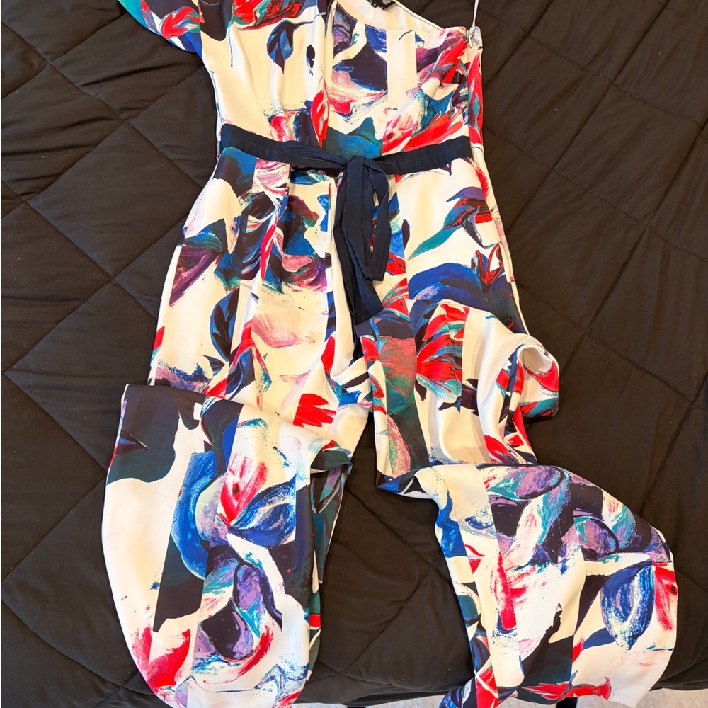 Sachin & Babi Noir Abstract Khan Jumpsuit Size 2